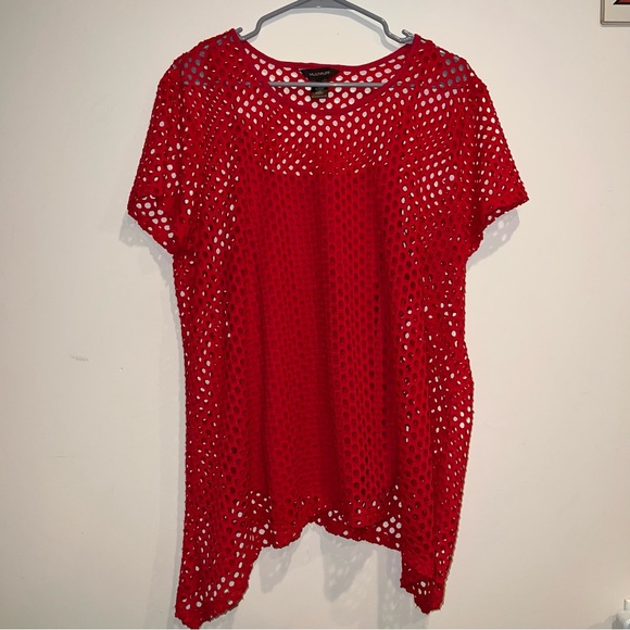 ๐4 for 25๐ Multiples | Red Tank and Shawl Combo - Picture 1 of 3